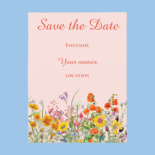 Vivid Wildflowers  Postcard