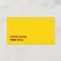 Yellow Business Cards - Pack of 100