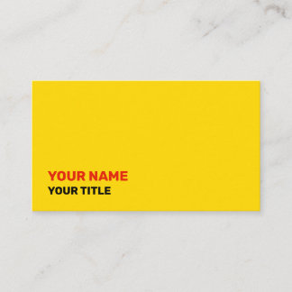 Vivid Yellow Business Card