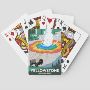 Vivid Yellowstone National Park Poker Cards