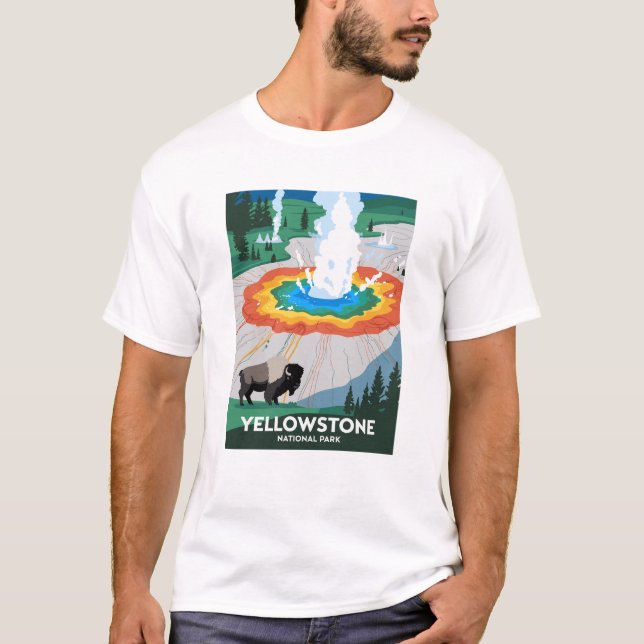 Vivid Yellowstone National Park T-Shirt (Front)