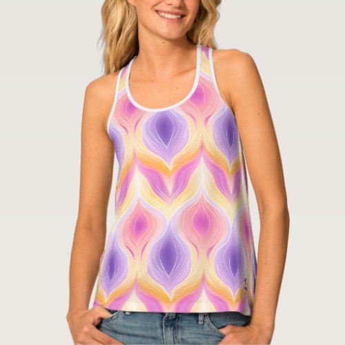 Vivid Yoga Editable Name Tank Top
