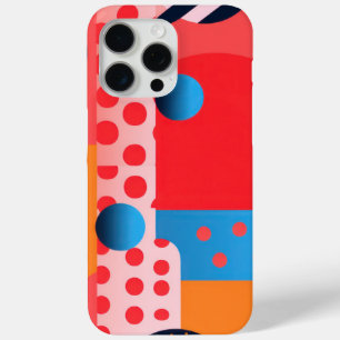 Vividly-colored background with dots iPhone 15 pro max case