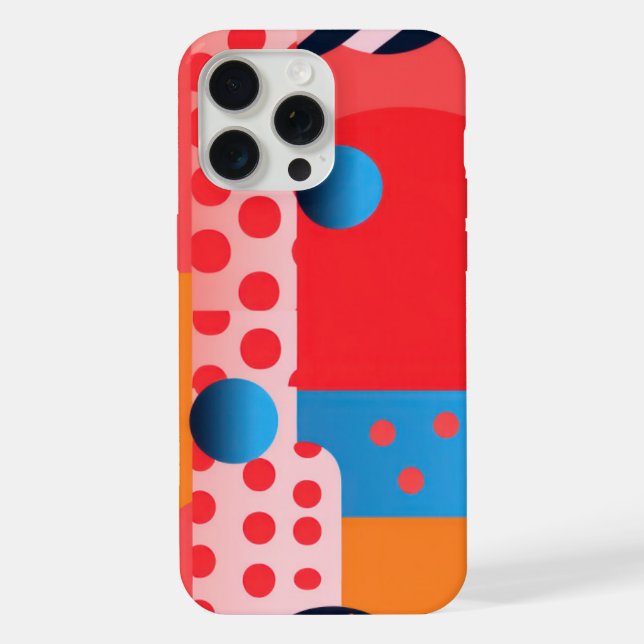 Vividly-colored background with dots iphone case (Back)