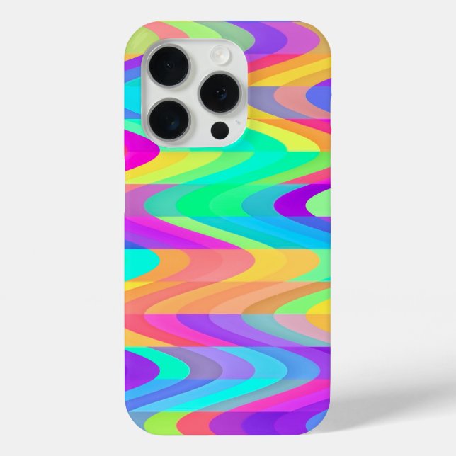 Vividly Whimsical Waves iPhone case (Back)