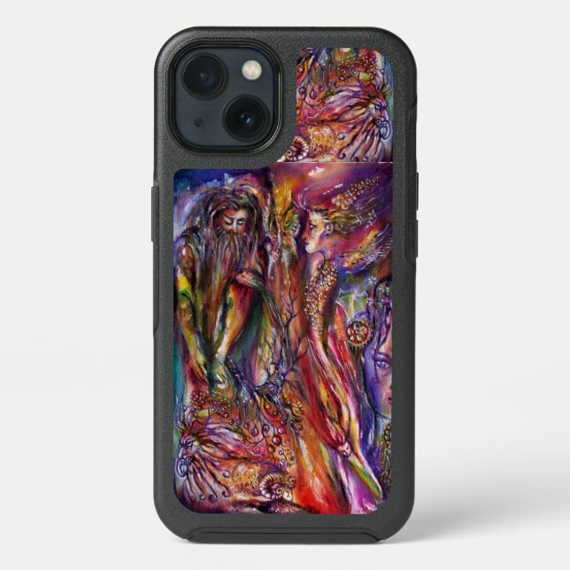 VIVIEN AND MERLIN Arthurian Legends Pink Purple  Otterbox iPhone Case (Back)