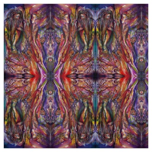 VIVIEN AND MERLIN Pink Purple Blue Fantasy Fabric