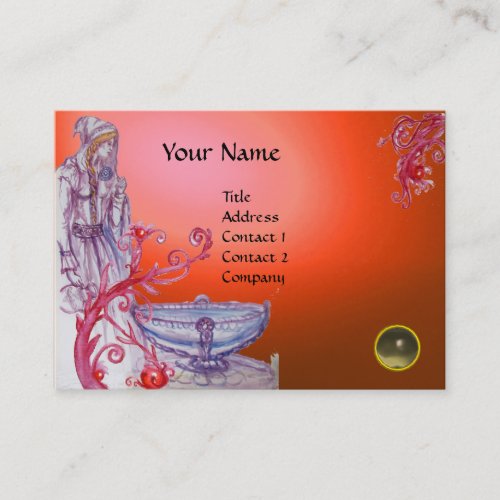 VIVIEN MONOGRAM gem orange white grey Business Card