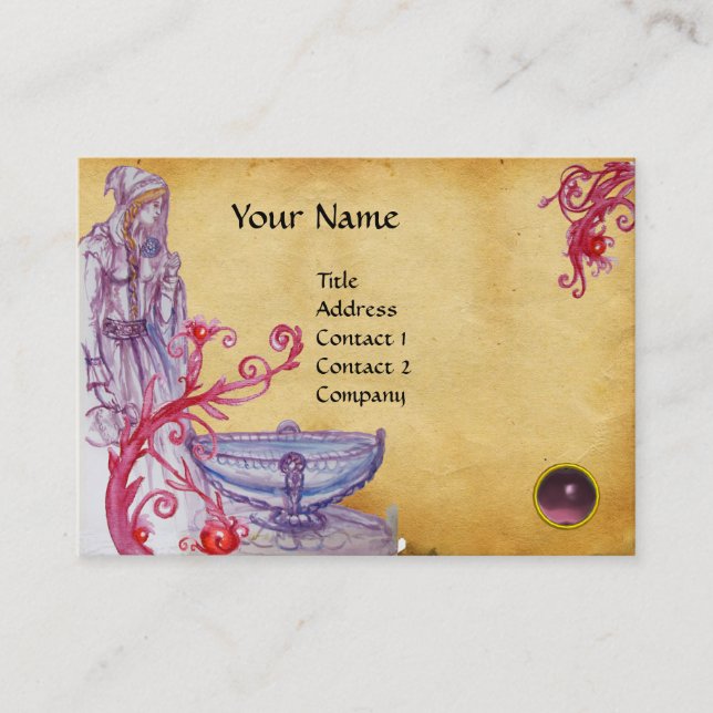VIVIEN MONOGRAM gem yellow Business Card (Front)