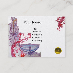 VIVIEN MONOGRAM gem yellow metallic gold Business Card