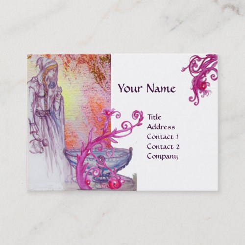 VIVIEN MONOGRAM purple pink white Business Card