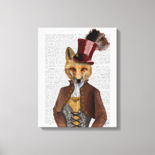 Vivienne Steampunk Fox Canvas Print