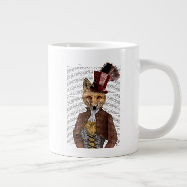 Vivienne Steampunk Fox Giant Coffee Mug (Right)