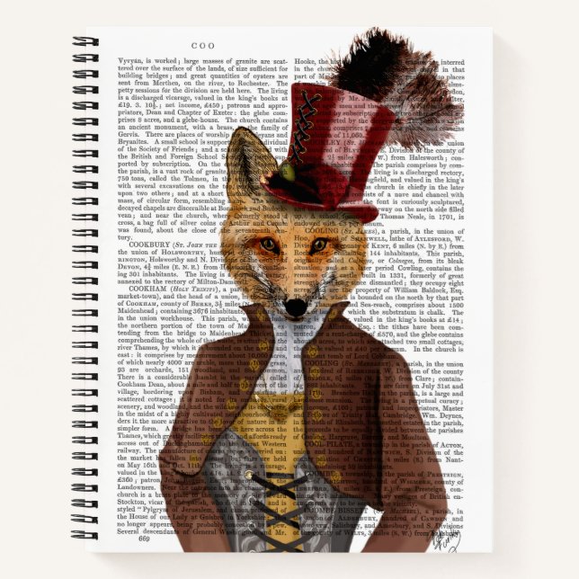 Vivienne Steampunk Fox Notebook (Front)