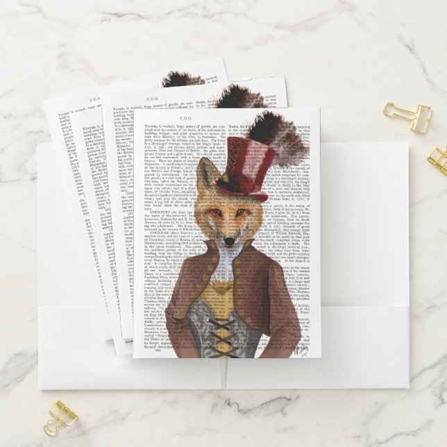Vivienne Steampunk Fox Pocket Folder (In Situ)