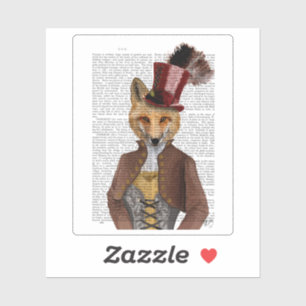Vivienne Steampunk Fox Sticker