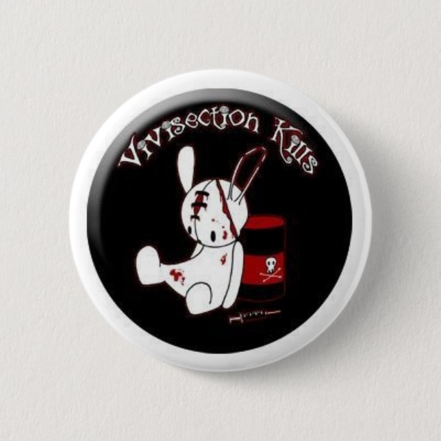 Vivisection Kills Pinback Button (Front)
