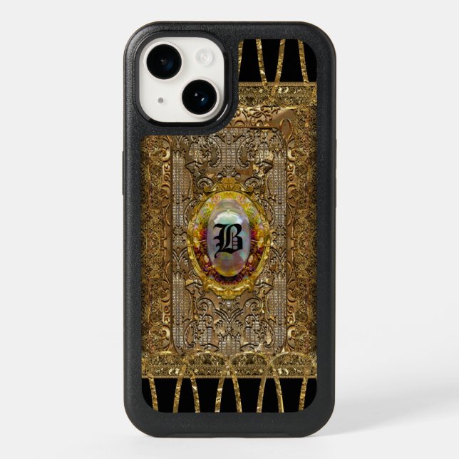 Vivya Baroque Elegant Chic Monogram  Otterbox iPhone Case (Back)