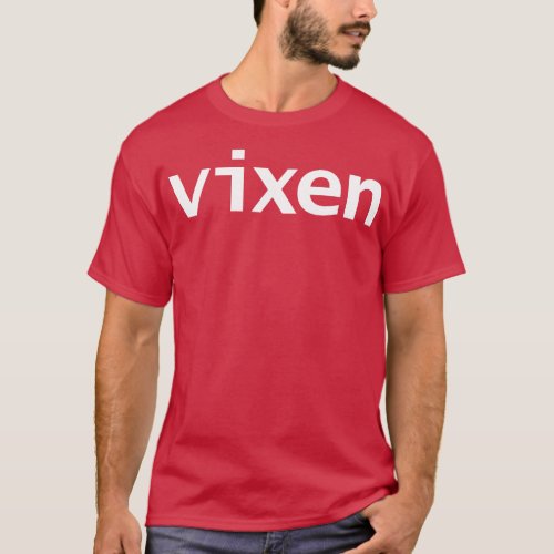 Vixen Minimal Typography T_Shirt