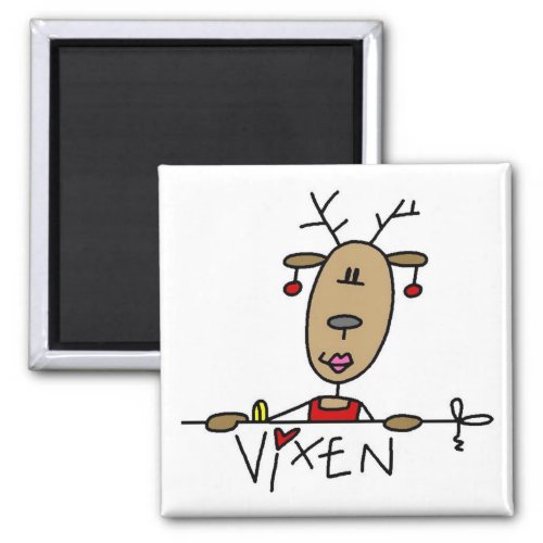 Vixen Reindeer Christmas Tshirts and Gifts Magnet