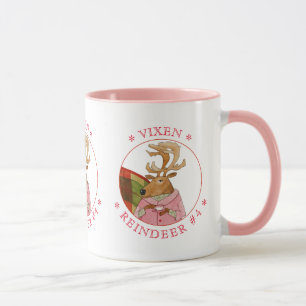 VIXEN REINDEER Pink Combo Mug