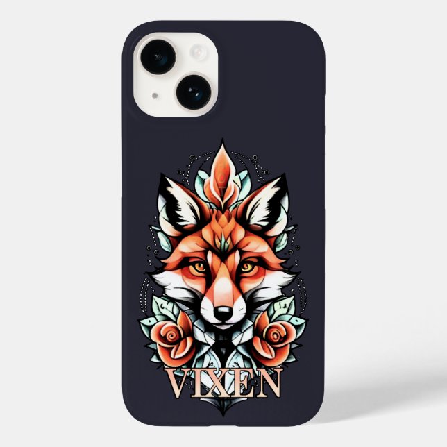 Vixen with roses bold HOT design Case-Mate iPhone Case (Back)