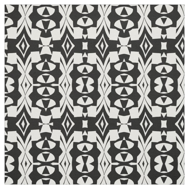 Vizier Black and White Fabric (Swatch)