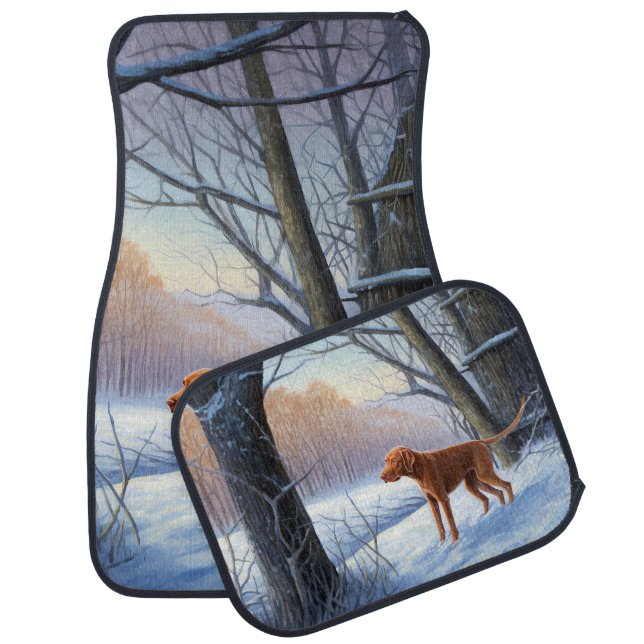 Vizla Let It Snow Christmas  Car Floor Mat (Set)