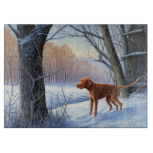 Vizla Let It Snow Christmas Cutting Board