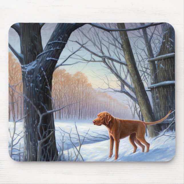 Vizla Let It Snow Christmas  Mouse Pad (Front)