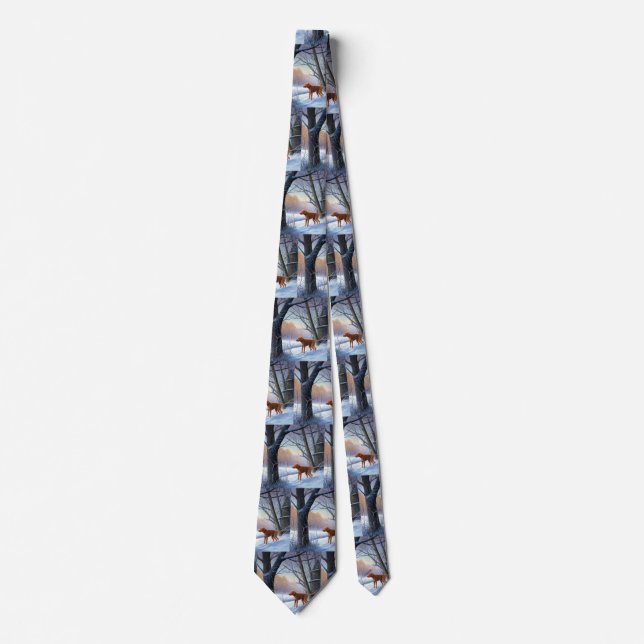 Vizla Let It Snow Christmas  Neck Tie (Front)
