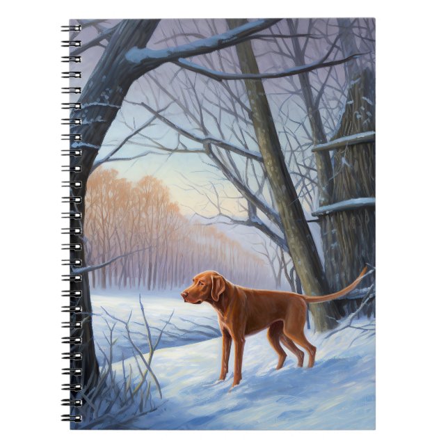 Vizla Let It Snow Christmas  Notebook (Front)