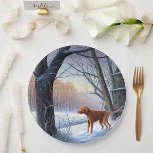 Vizla Let It Snow Christmas  Paper Plates