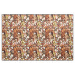 Vizsla and Autumn Leaves Fabric