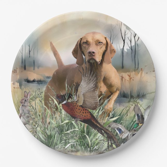 Vizsla  , Art  Paper Plates (Front)