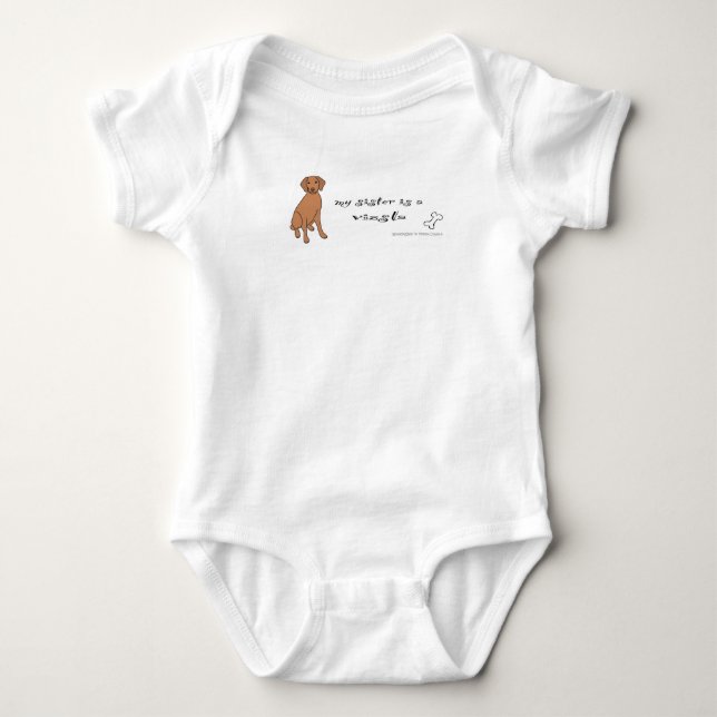 vizsla baby bodysuit (Front)