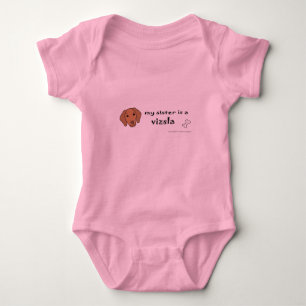 vizsla baby bodysuit