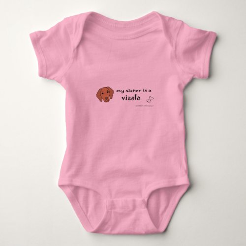 vizsla baby bodysuit