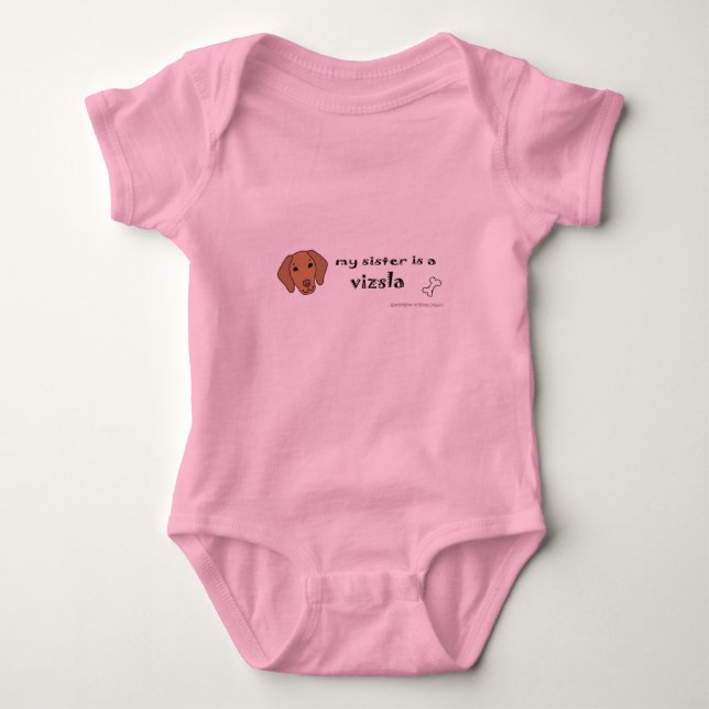vizsla baby bodysuit (Front)
