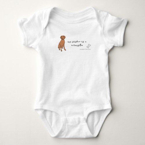 vizsla baby bodysuit