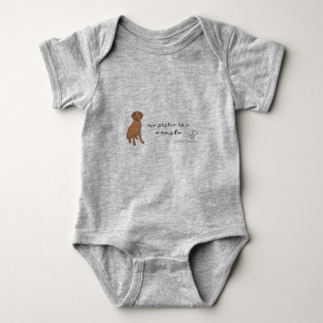 vizsla baby bodysuit (Front)