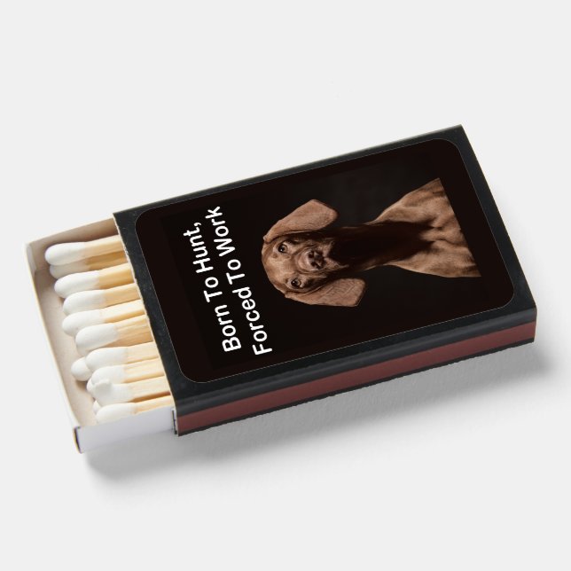 Vizsla Born To Work Matchboxes (Front Open)