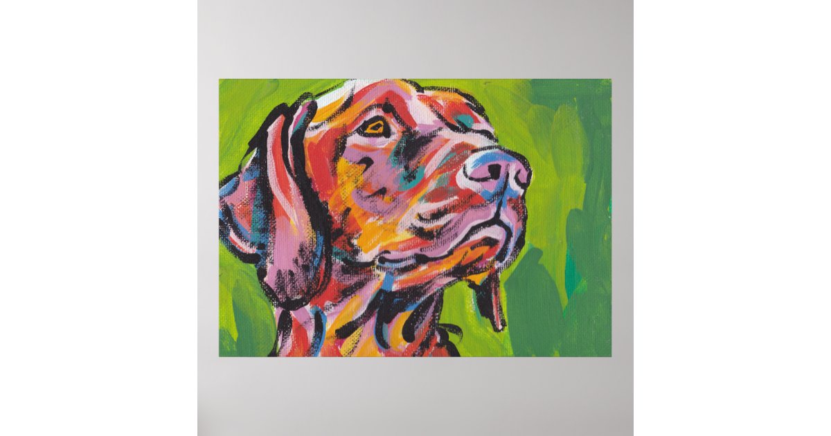 Vizsla Bright Pop Art Print 