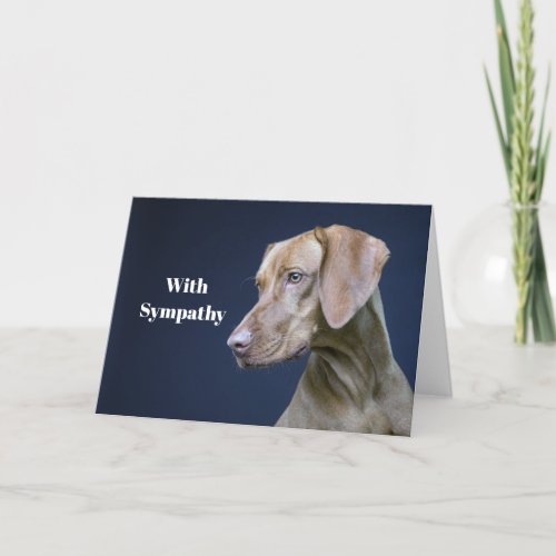 Vizsla Brown Dog Photo Sympathy Card