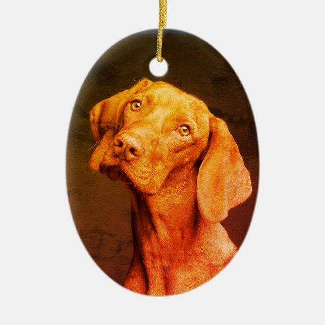 Vizsla Ceramic Ornament (Front)