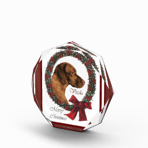 Vizsla Christmas Acrylic Award