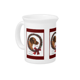 Vizsla Christmas Beverage Pitcher