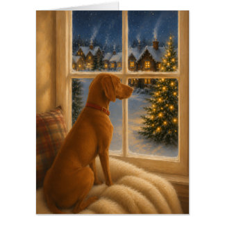 Vizsla Christmas Card