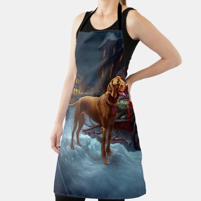 Vizsla Christmas Festive Season  Apron (Insitu)