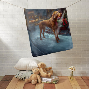 Vizsla Christmas Festive Season Baby Blanket